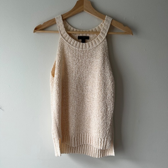NWOT J. Crew Mina Halter Tank, Cream, Small - Picture 1 of 6